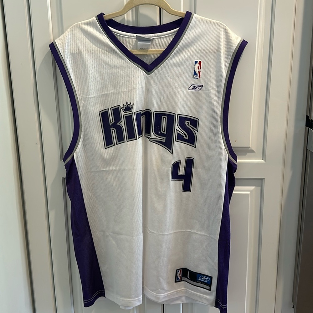 Vintage Reebok White NBA Sacramento Kings Chris Webber #4